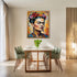 Posterizer 1 pcs- Frida Kahlo inspied print with flower crown-Famous Figures Art Collection-Floral Botanical Art- Living Room Bedroom Decor- unfra...